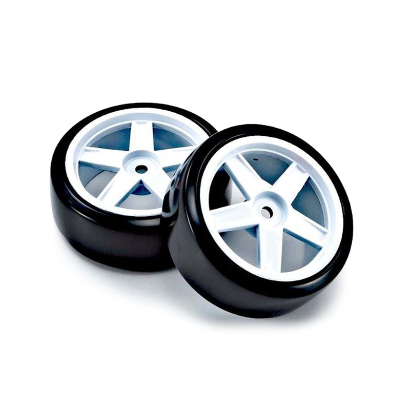Kyosho Premounted Drift Tire FZ02 5-Spoke - White (2)