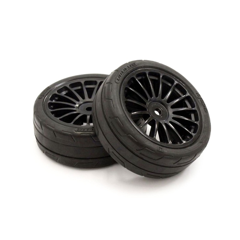 Kyosho Premounted Tire FZ02 15-Spoke - Black (2)