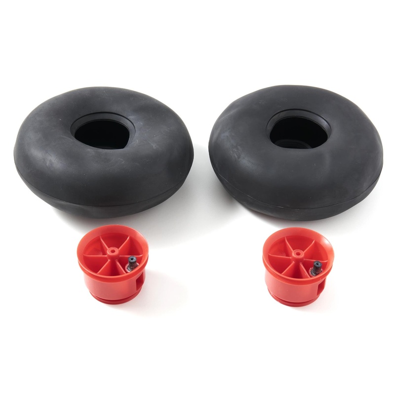 Skynetic 1750mm Bison XT STOL 164mm (6.45") x 65mm Inflatable Rubber Wheel and Tire Set for 4.2mm Axle