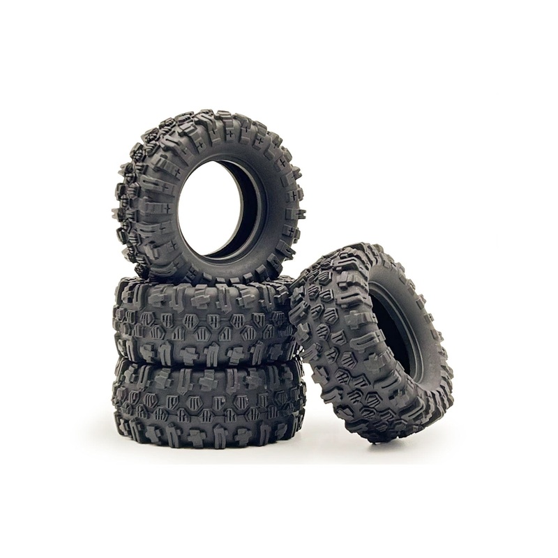 Hobby Plus 1/18 Scale 1.2" Mudder Tire with Inner Foam (4)