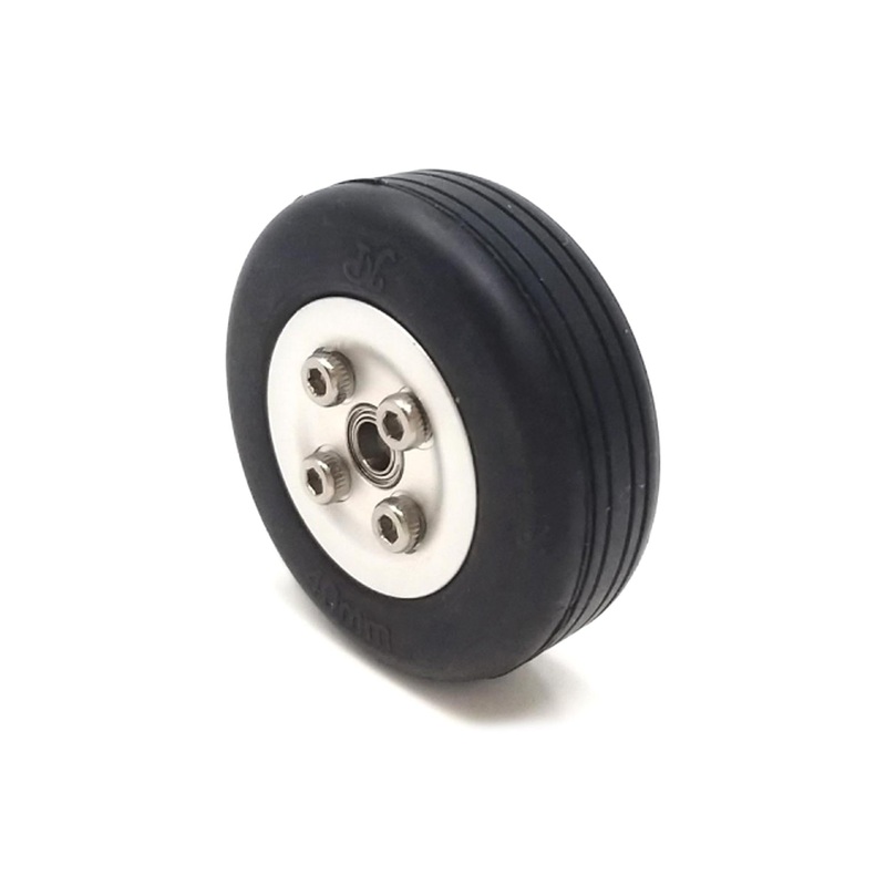 JP Hobby 40mm (1.57") x 13mm Rubber Wheel for 4mm Axle