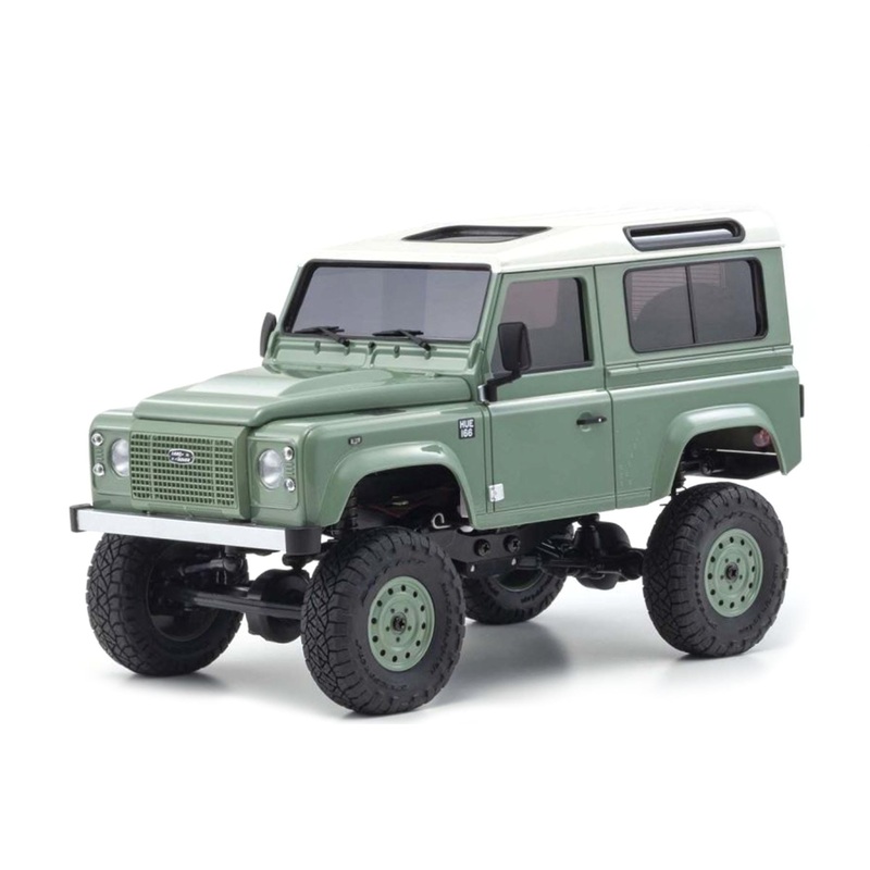 Kyosho Mini-Z Green/White Land Rover Defender 90 MX-01 1/27 Scale AWD Truck - RTR