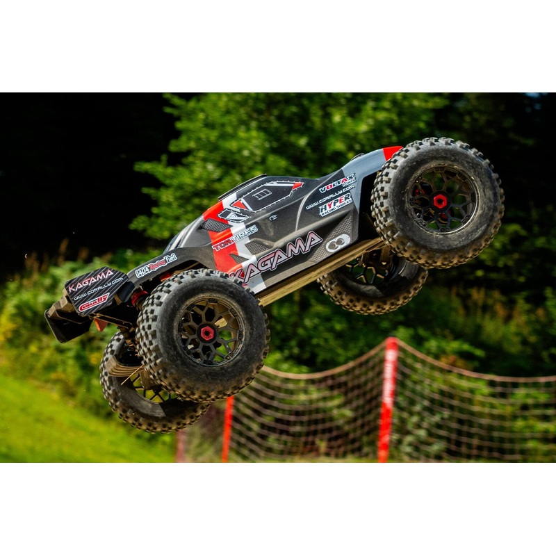 Team Corally Kagama Red 1/8 Scale 4WD Monster Truck - Rolling Chassis