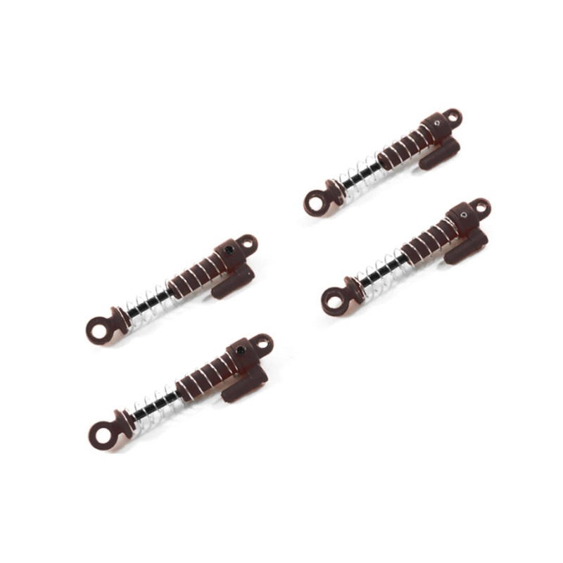 Hobby Plus 1/24 and 1/18 Scale Complete Black Plastic Shock Set (4)