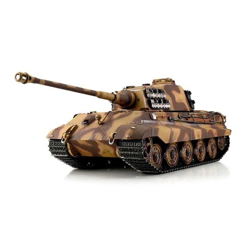 Torro German King Tiger 1944 Eastern Front Camo 1/16 Scale Heavy Tank IR with Cannon Smoke - RTR