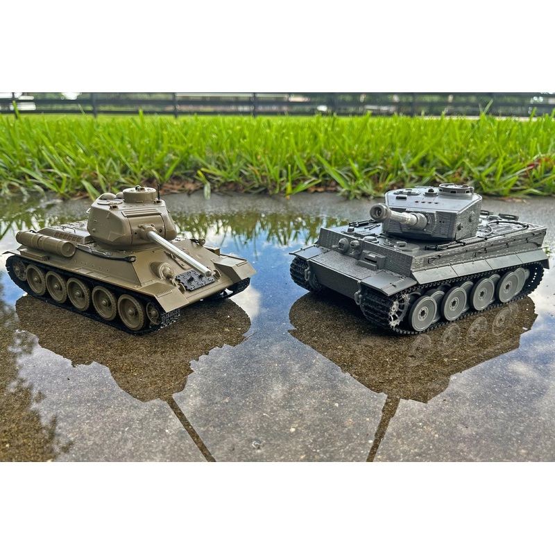 Torro World of Tanks German Tiger I and Soviet T-34/85 1/30 Scale Tank IR Battle Set  RTR