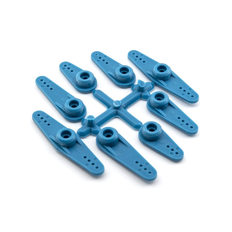 BenchCraft Heavy Duty 23T JR Servo Arm Set - Blue (8 Pcs)