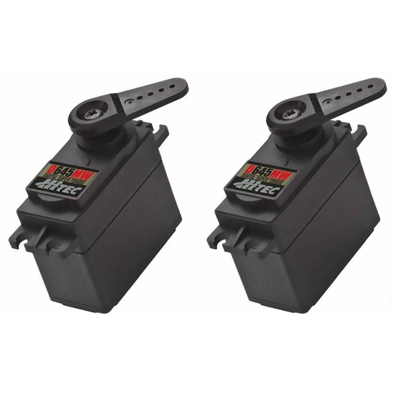 Hitec D-645MW High Voltage High Torque Digital Metal Gear Servo Multi-Pack (2 Servos)