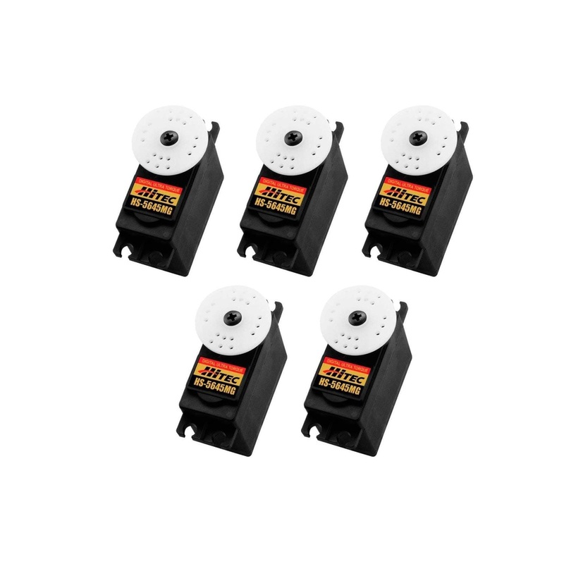 Hitec HS-5645MG Digital High Torque Ball Bearing Metal Gear Standard Servo Multi-Pack (5 Servos)