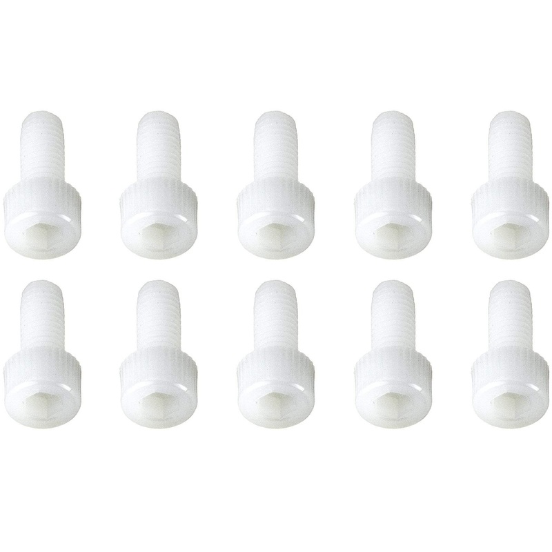BenchCraft M5 x 12mm Nylon Hex Screws - White (10 Pack)