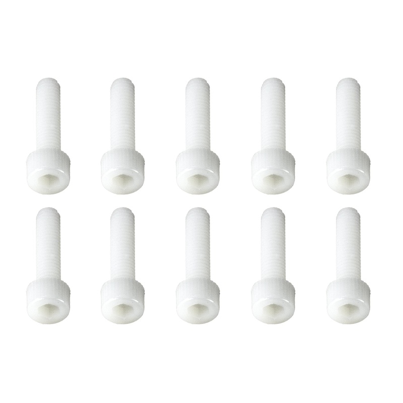 BenchCraft M5 x 20mm Nylon Hex Screws - White (10 Pack)