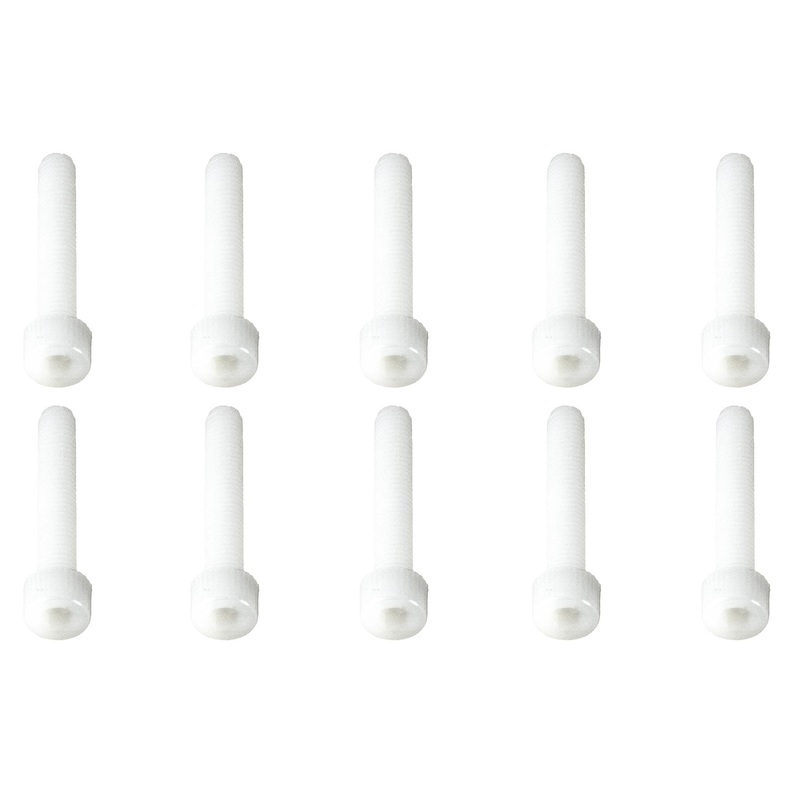 BenchCraft M5 x 30mm Nylon Hex Screws - White (10 Pack)