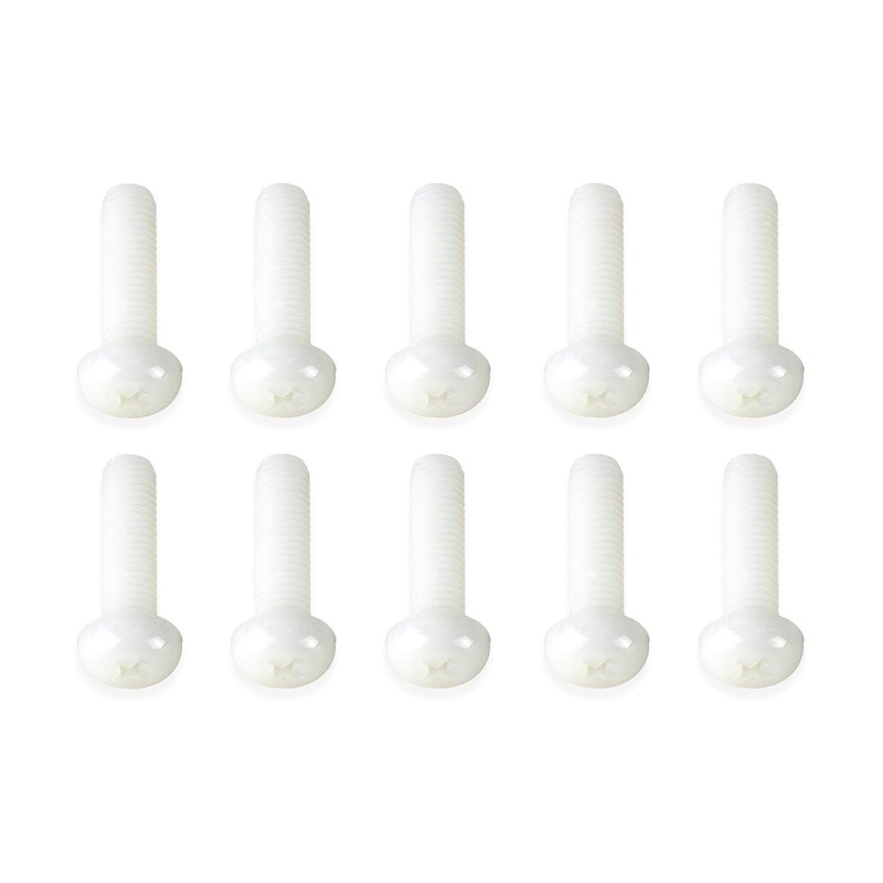 BenchCraft M8 x 30mm Nylon Screws - White (10 Pack)