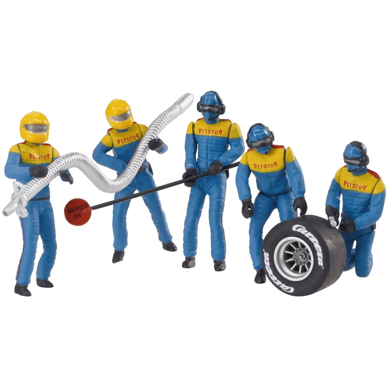 Carrera 1/32 Scale Figures Blue/Yellow Mechanics (5)