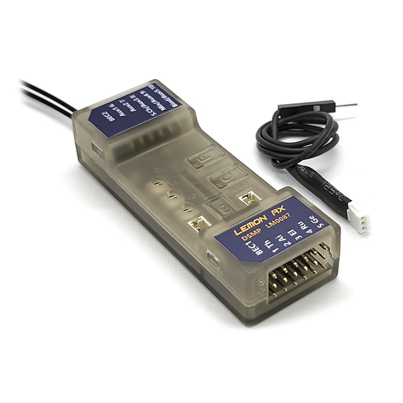 Lemon 10-Channel DSMX Compatible Telemetry Receiver with Gen 2.1 Gyro Stabilization