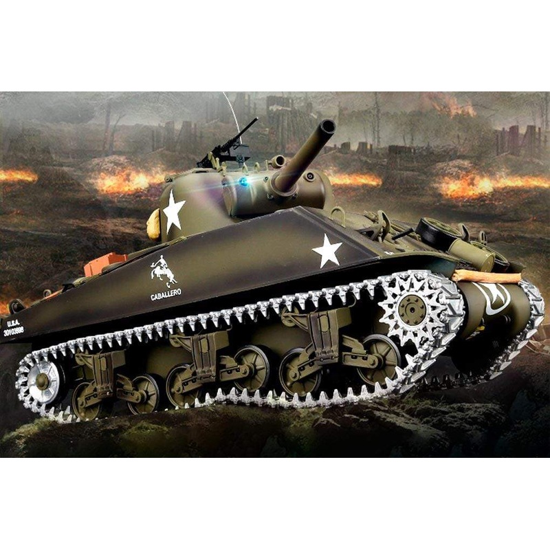 Heng Long USA M4A3 Sherman Professional Edition 1/16 Scale Battle Tank - RTR - (OPEN BOX)