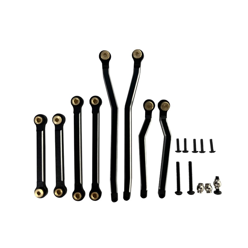 Hobby Plus 1/18 Scale 8 pc. Black Aluminum High Clearance Link Set