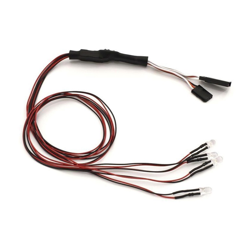 Kyosho LED Light Unit Clear and Red with 400mm Leads (4)