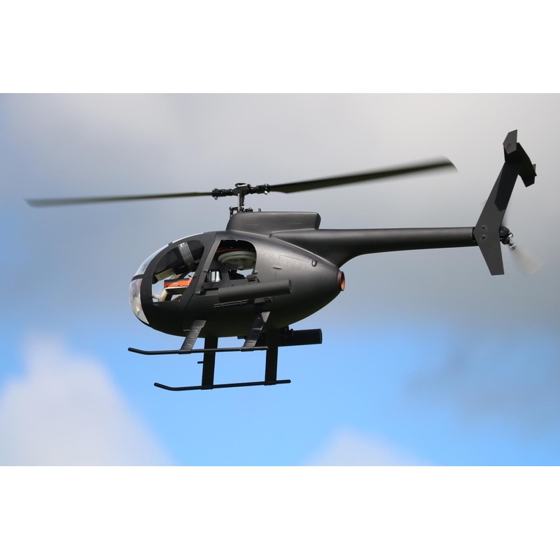 RotorScale AH-6 Attack Tactical Black 450 Size Helicopter - PNP
