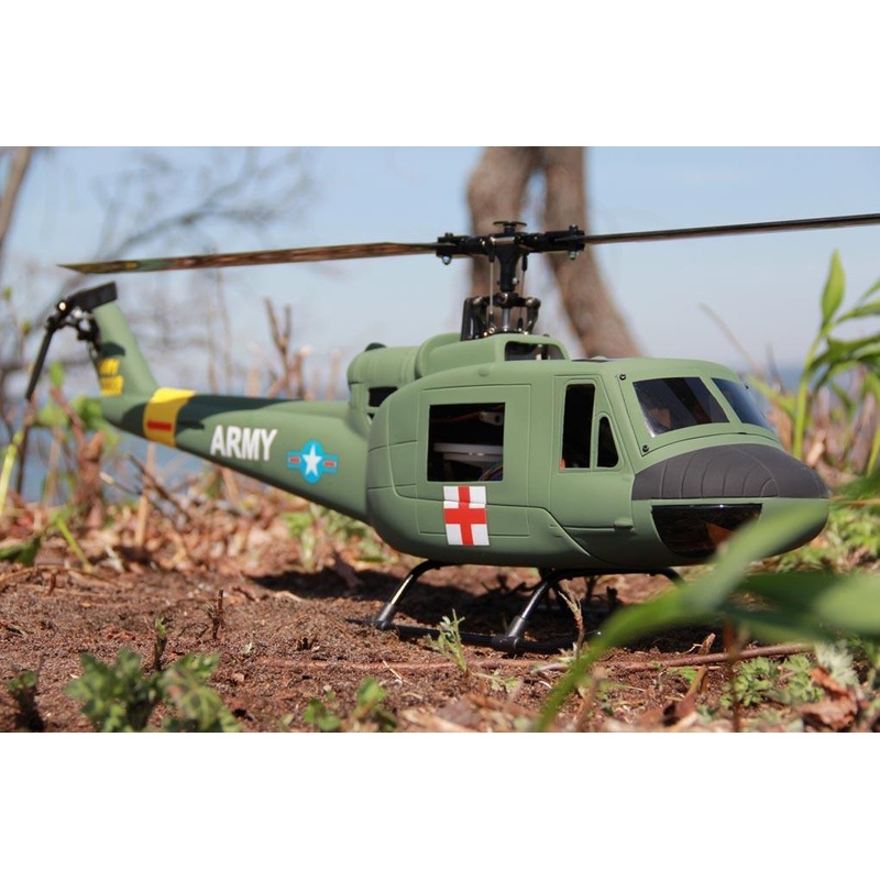RotorScale UH-1A Huey Medic Green 450 Size Helicopter - PNP