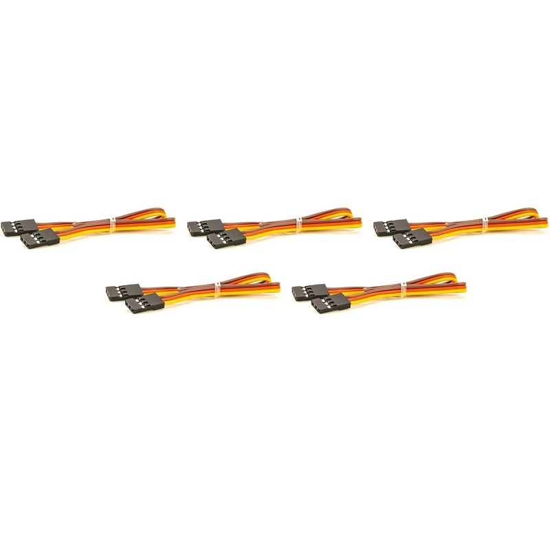 BenchCraft 200mm (8") Male to Male Servo Extensions (5 Pack)