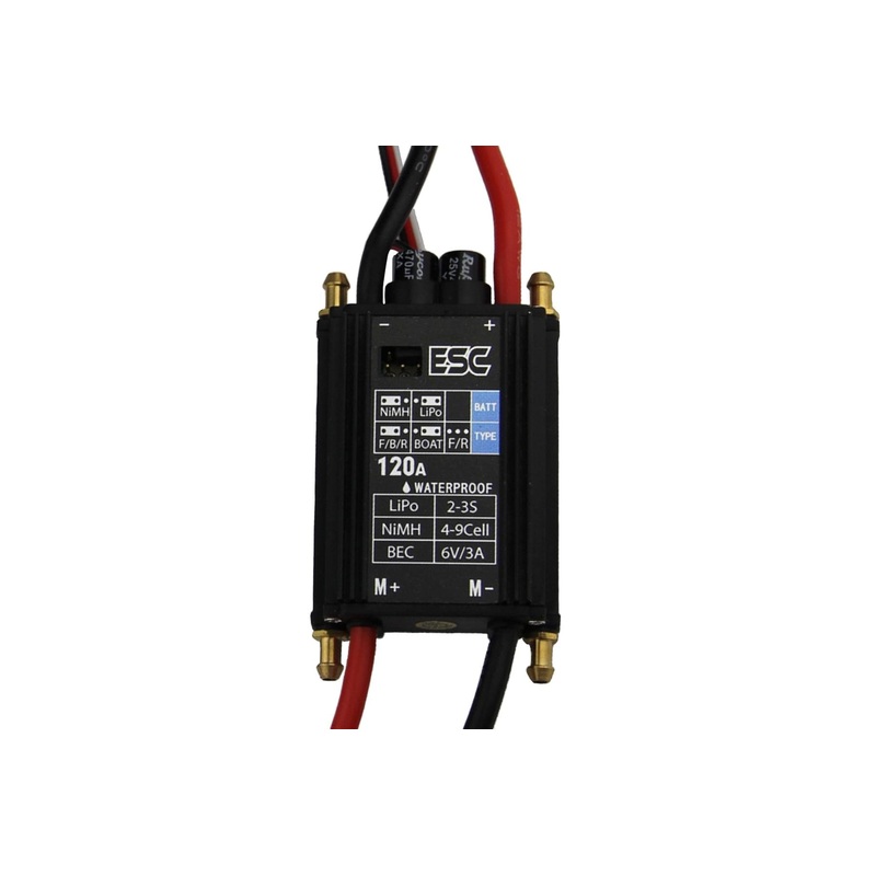 Admiral 120A Marine Brushed ESC with XT60 Connector