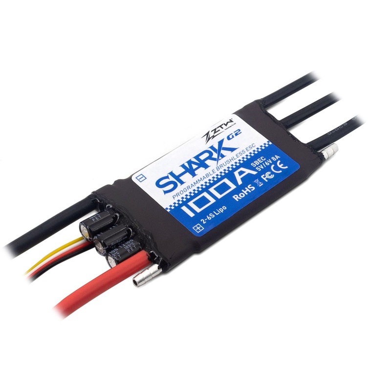 ZTW Shark G2 100A Boat ESC with 8A SBEC