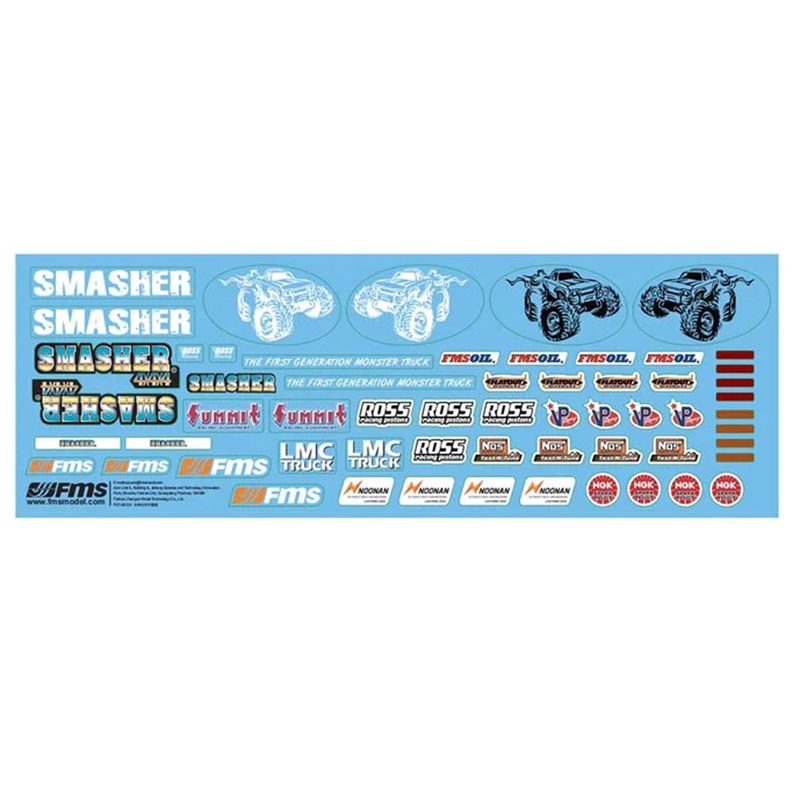FMS FCX24 Smasher Decal Sheet