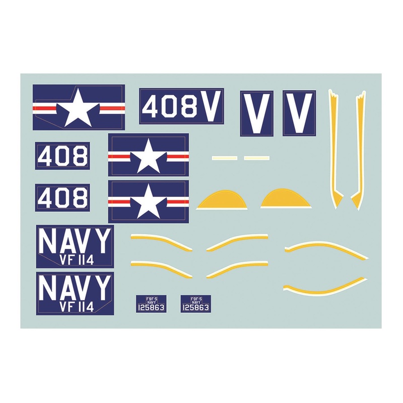 Freewing 64mm F9F Panther Blue Decal Set