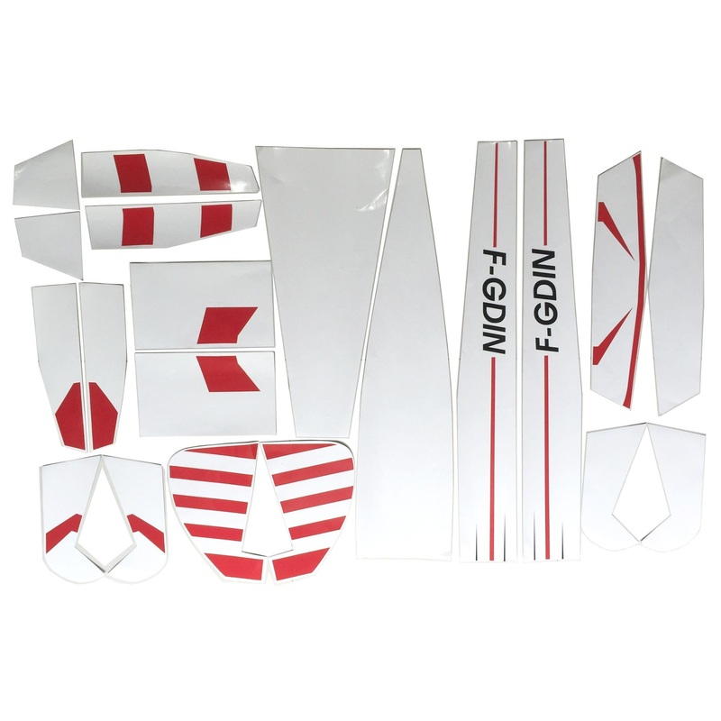 Nexa 1500mm CAP 10 Red/White Covering Set (Fuselage and Tail)