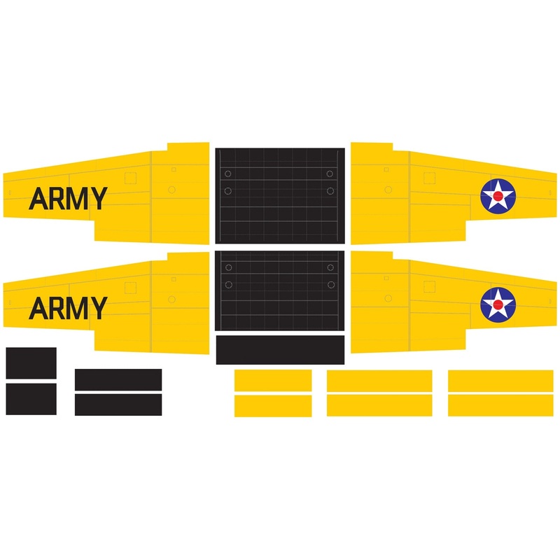 Nexa 1540mm AT-6 Texan Black Covering Set (Wing)