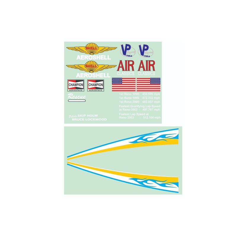 Nexa 1580mm P-51 Mustang Dago Red Decal Set