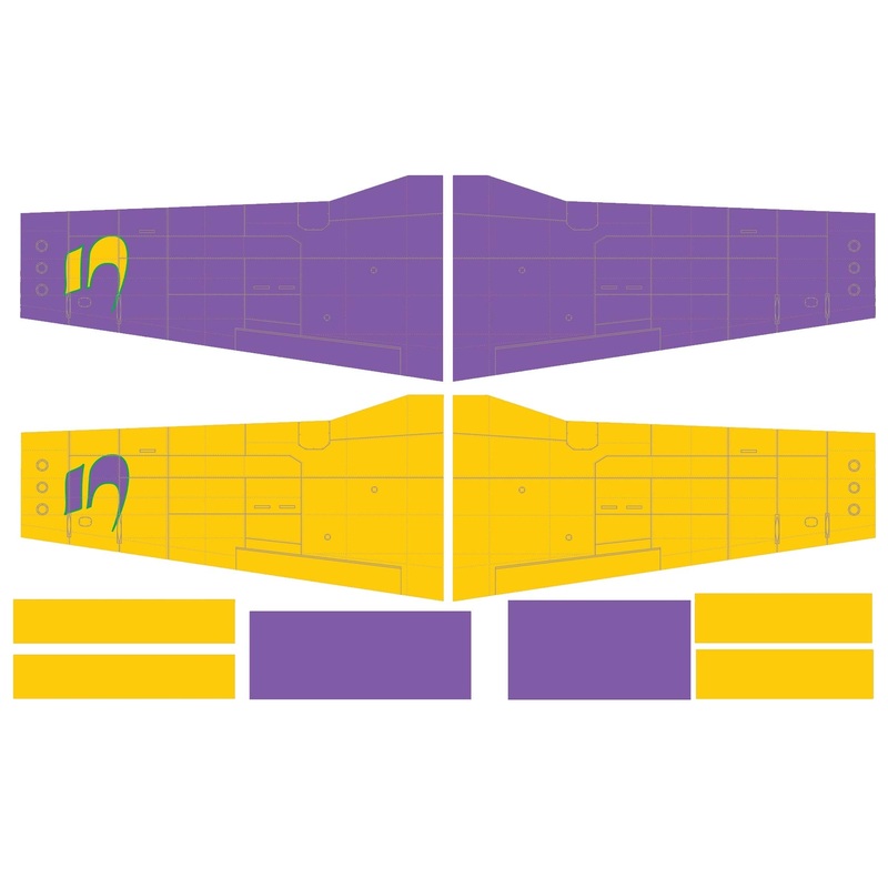 Nexa 1580mm P-51 Mustang Voodoo Covering Set (Wing)