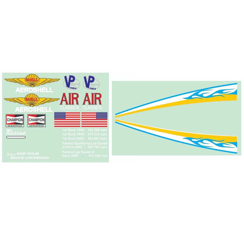 Nexa 1580mm P-51 Mustang Voodoo Decal Set