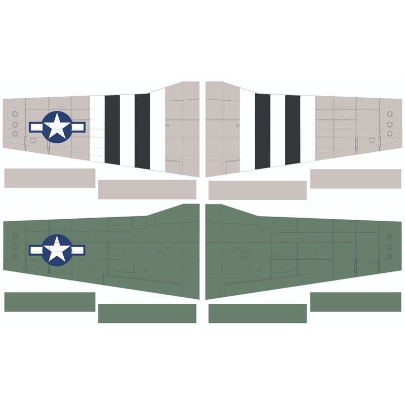 Nexa 1580mm P-51D Mustang "Happy Jack's Go Buggy" Covering Set (Wing)