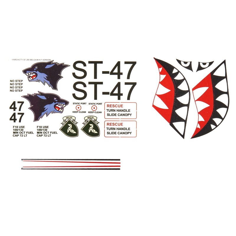 Nexa 1620mm Marchetti SF-260 BE Decal Set