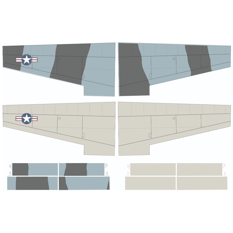 Nexa 1620mm Marchetti SF-260 US Covering Set (Wing)
