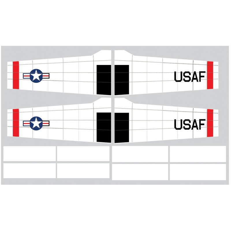 Nexa 1770mm T-28 Trojan Red and White Covering Set - Wing