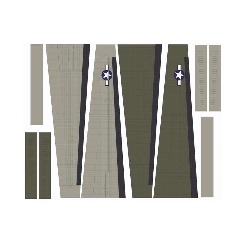 Nexa 2800mm B-24 Liberator Olive Drab Covering Set - Wing