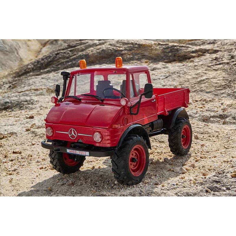 FMS FCX24 Red Mercedes-Benz Unimog 421 1/24 Scale 4WD Crawler - RTR