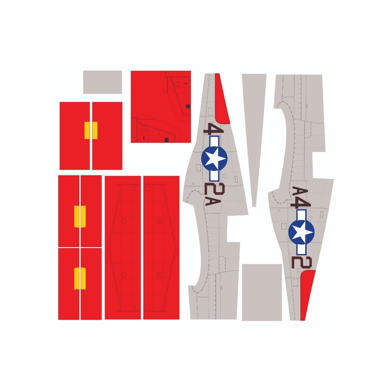 Nexa 1540mm P-51B Tuskegee Airmen Covering Set (Fuelage and Tail)