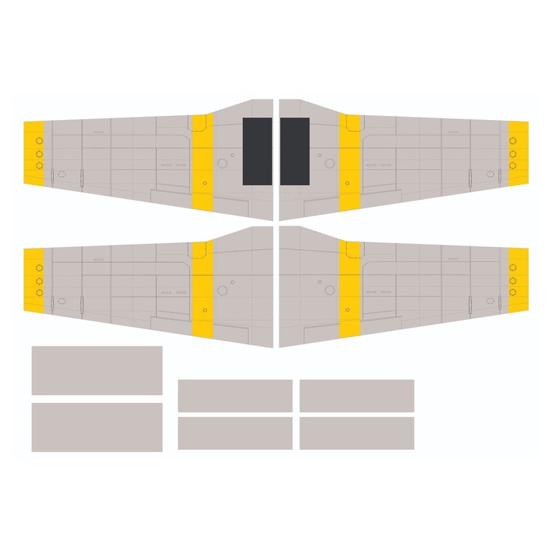 Nexa 1540mm P-51B Tuskegee Airmen Covering Set (Wing)