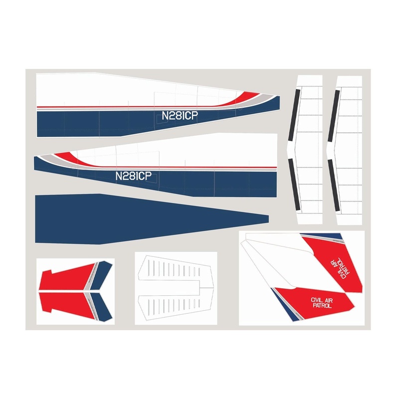 Nexa 1720mm CE-172 Skyhawk Covering Set - Fuselage and Tail