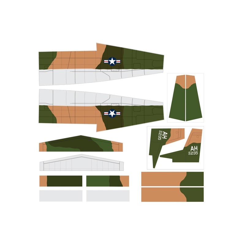 Nexa 1770mm T-28 Trojan Camo Covering Set - Fuselage and Tail