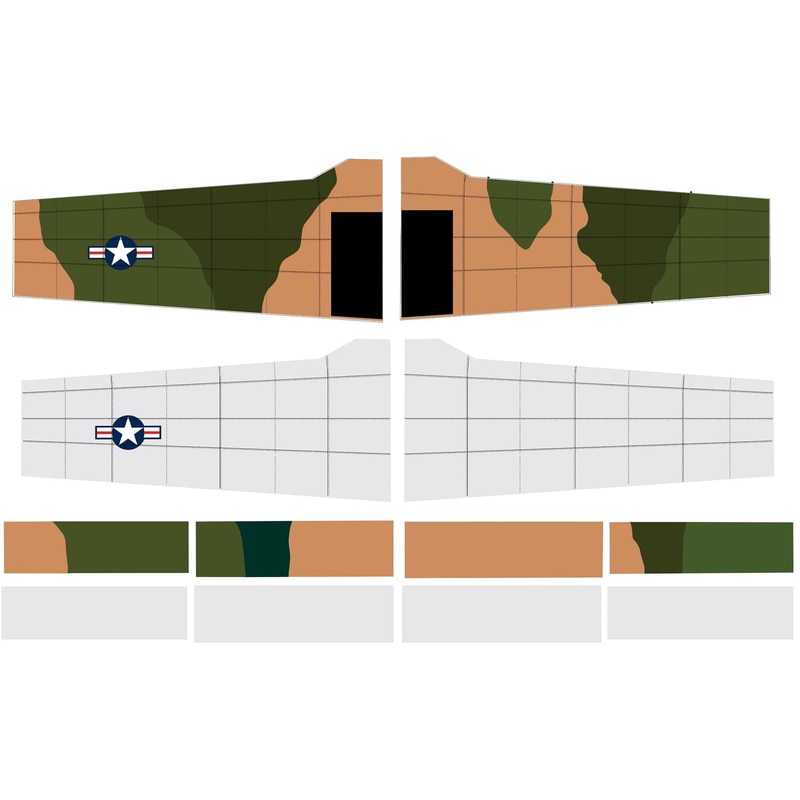 Nexa 1770mm T-28 Trojan Camo Covering Set - Wing