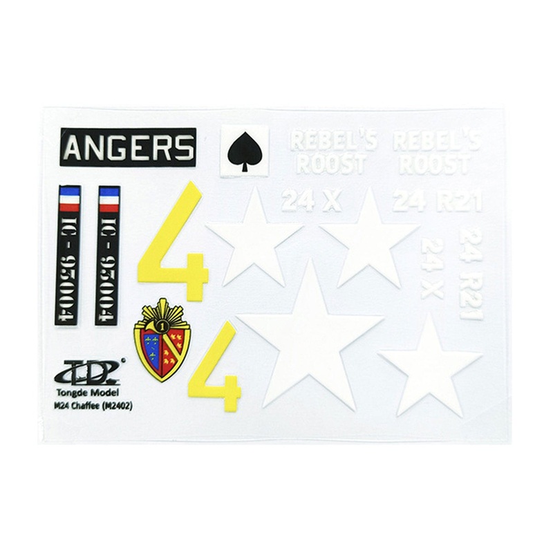 Tongde 1/16 Scale US M24 Chaffee Sticker Set