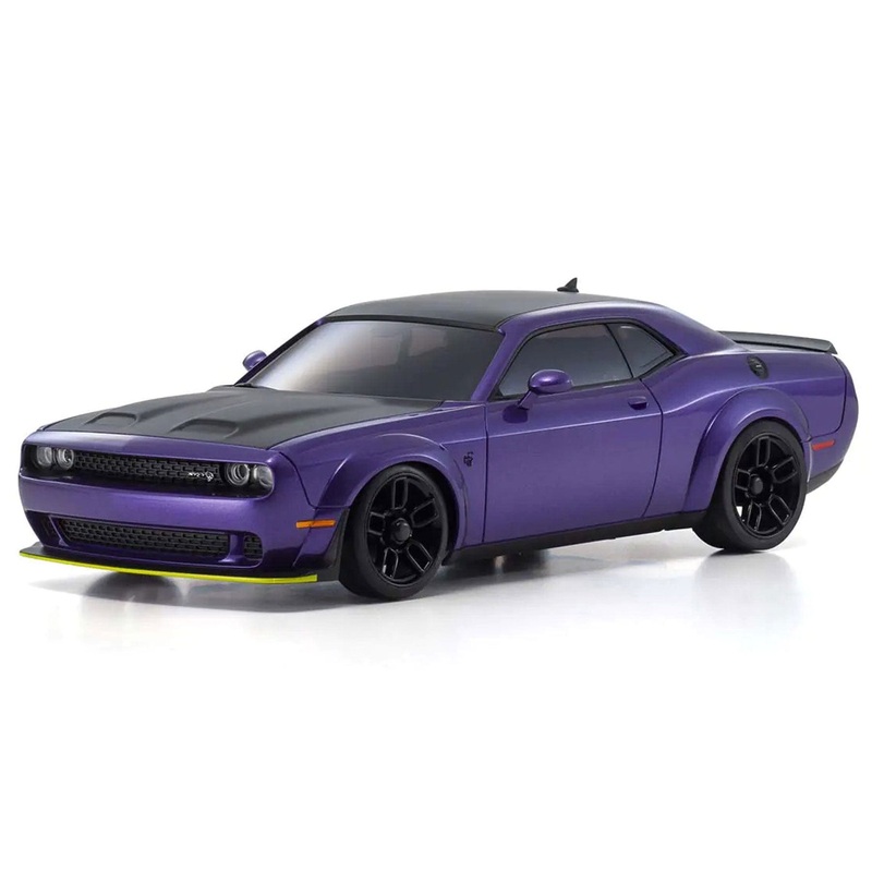 Kyosho Mini-Z Plumb Crazy Purple Dodge Challenger SRT Hellcat Redeye 1/27 Scale AWD Car - RTR