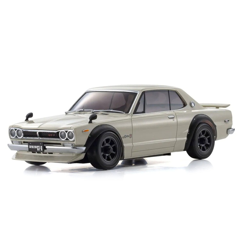 Kyosho Mini-Z White Nissan Skyline 2000GT-R KPGC10 1/27 Scale AWD Car - RTR