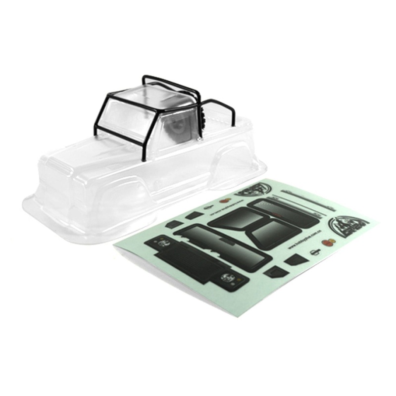 Hobby Plus 1/24 Scale Defender Clear Truck Cab Body with Roll Cage Set