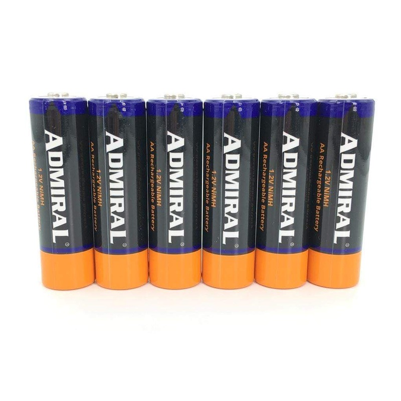 Admiral 2600mAh 1.2V NiMH AA Rechargeable Batteries (6 Pack)